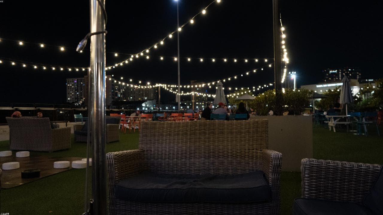 Construction site at sunset